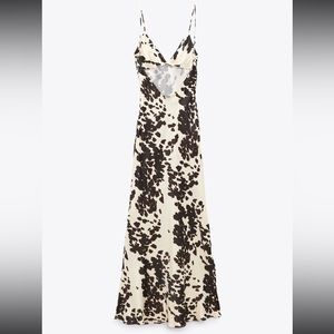 Zara silky maxi dress